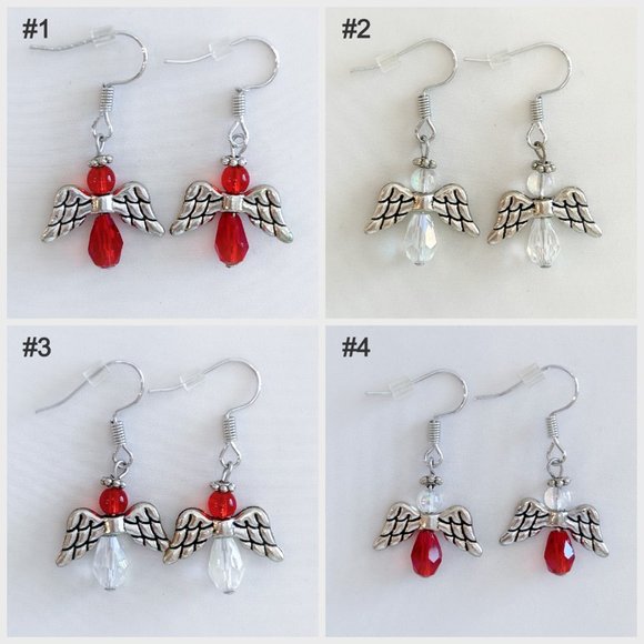 Beaded Angel Earrings - Picture 1 of 5